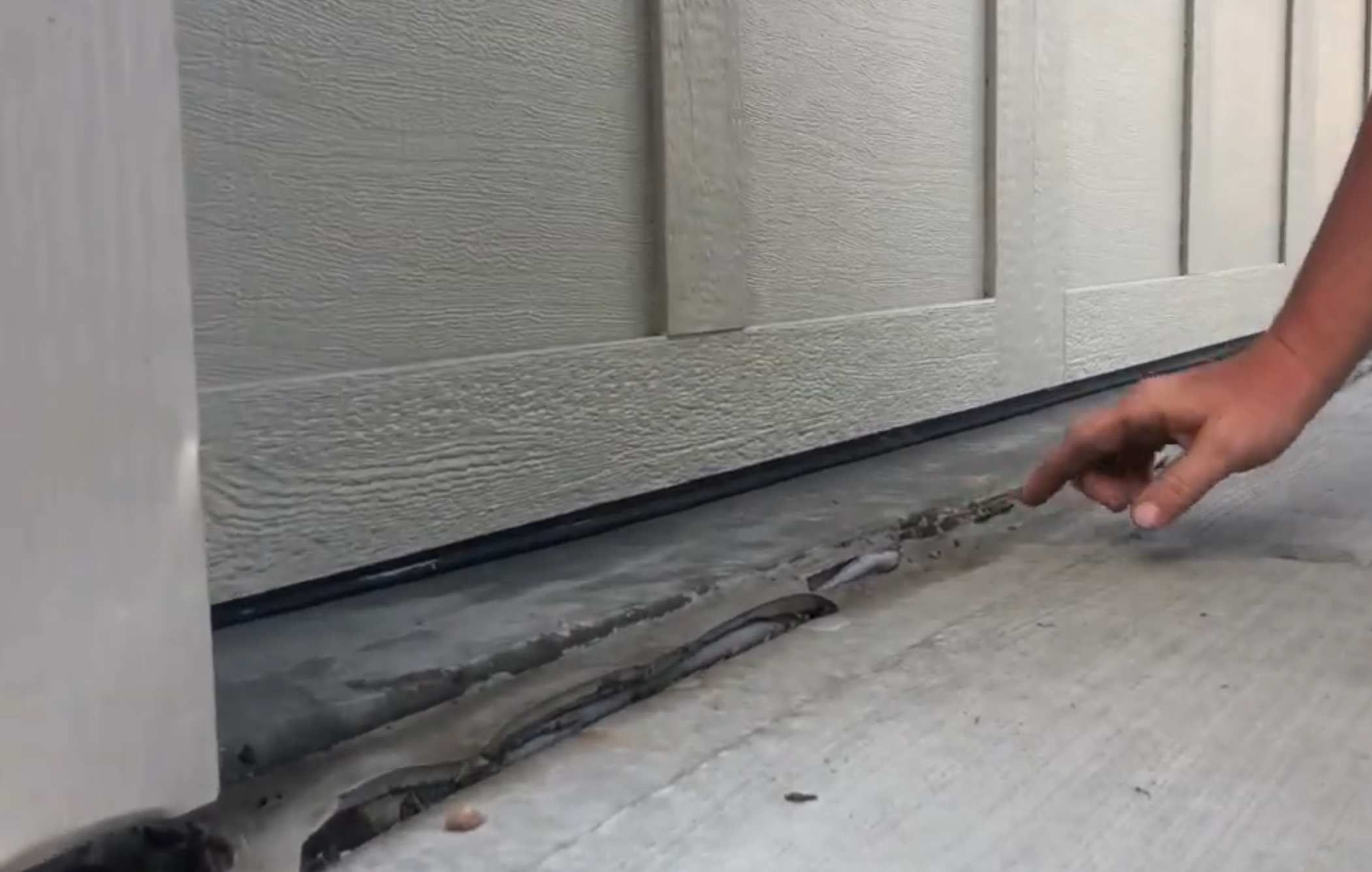 Concrete driveway repair and leveling service